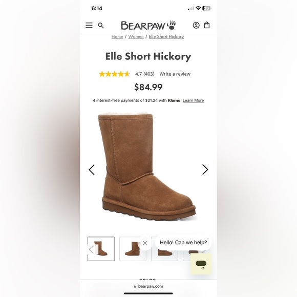 NWT Bearpaw Elle Short Hickory Boots W9 - Picture 6 of 6